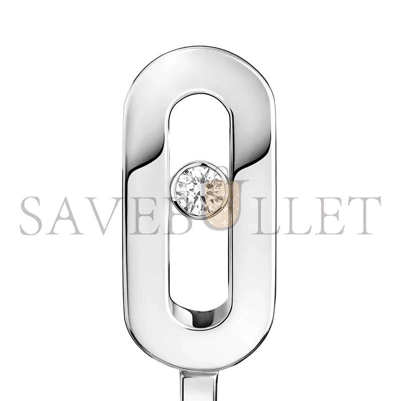 MESSIKA MOVE UNO MINI HOOP EARRINGS WHITE GOLD DIAMOND EARRINGS 10050-WG